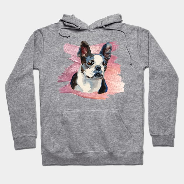 Boston Terrier Hoodie by DZCHIBA